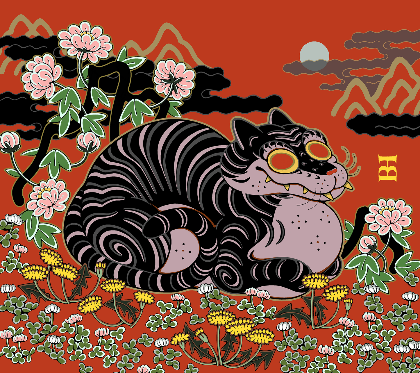 Tigerbob Art Print // Bat Tiger