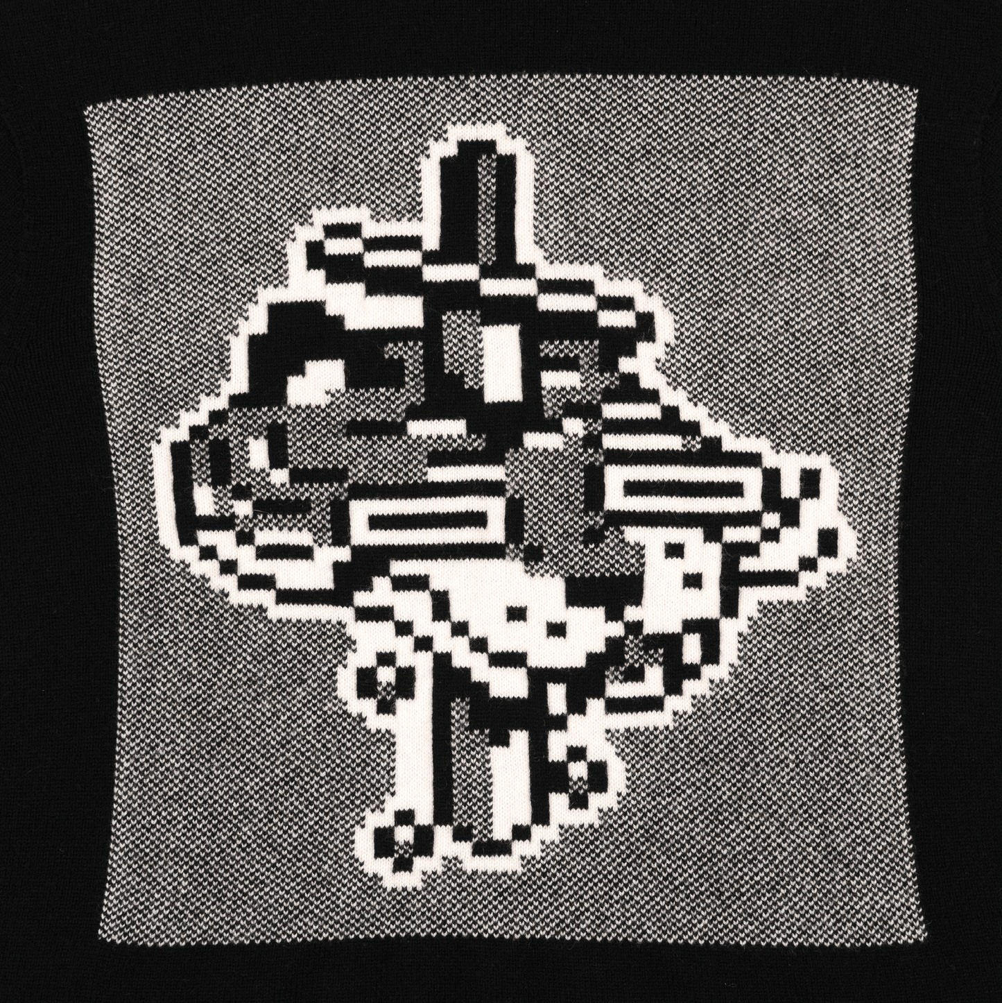 Jacquard Tigerbob Sword Sweater // Black/White