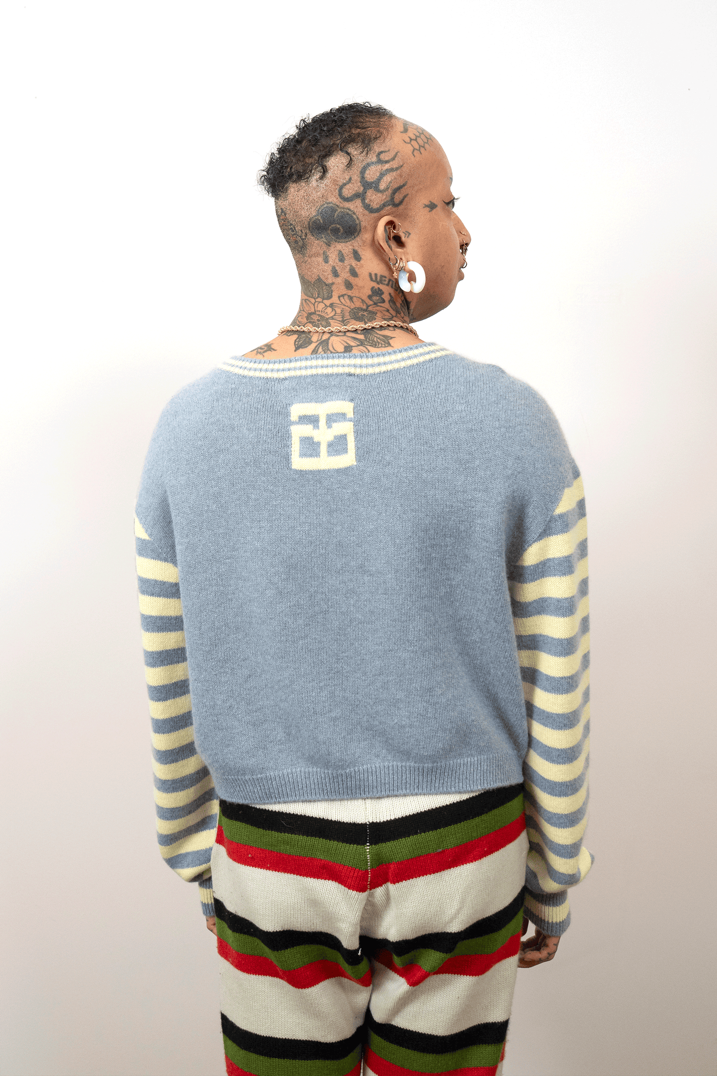 Tigerbob Cropped Sweater // Cloud/Sun