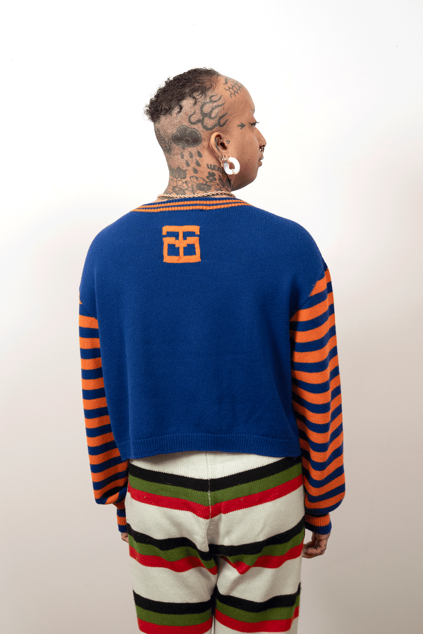 Tigerbob Cropped Sweater // Dusk/Lantern