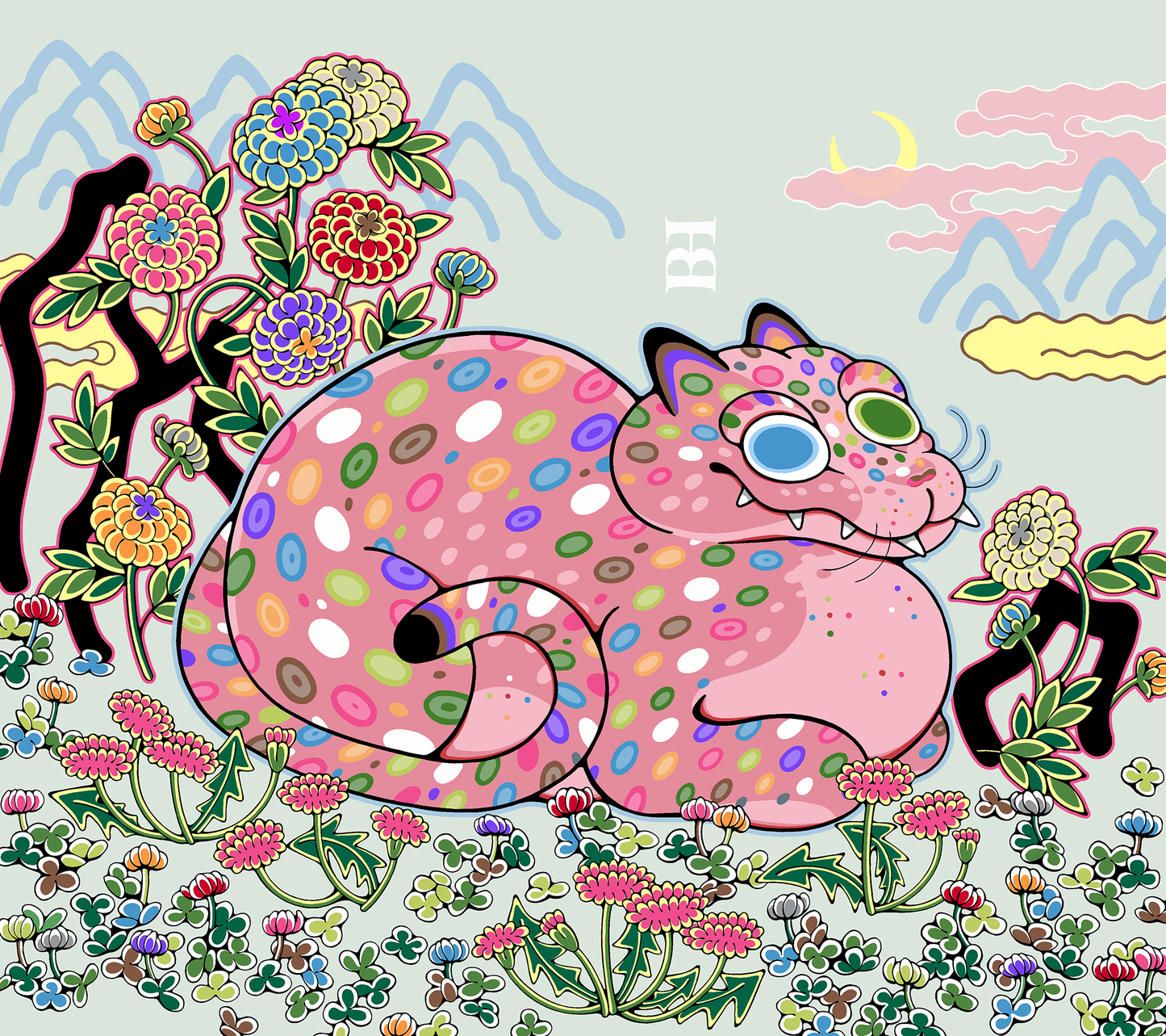 Tigerbob Art Print // Candy Tiger