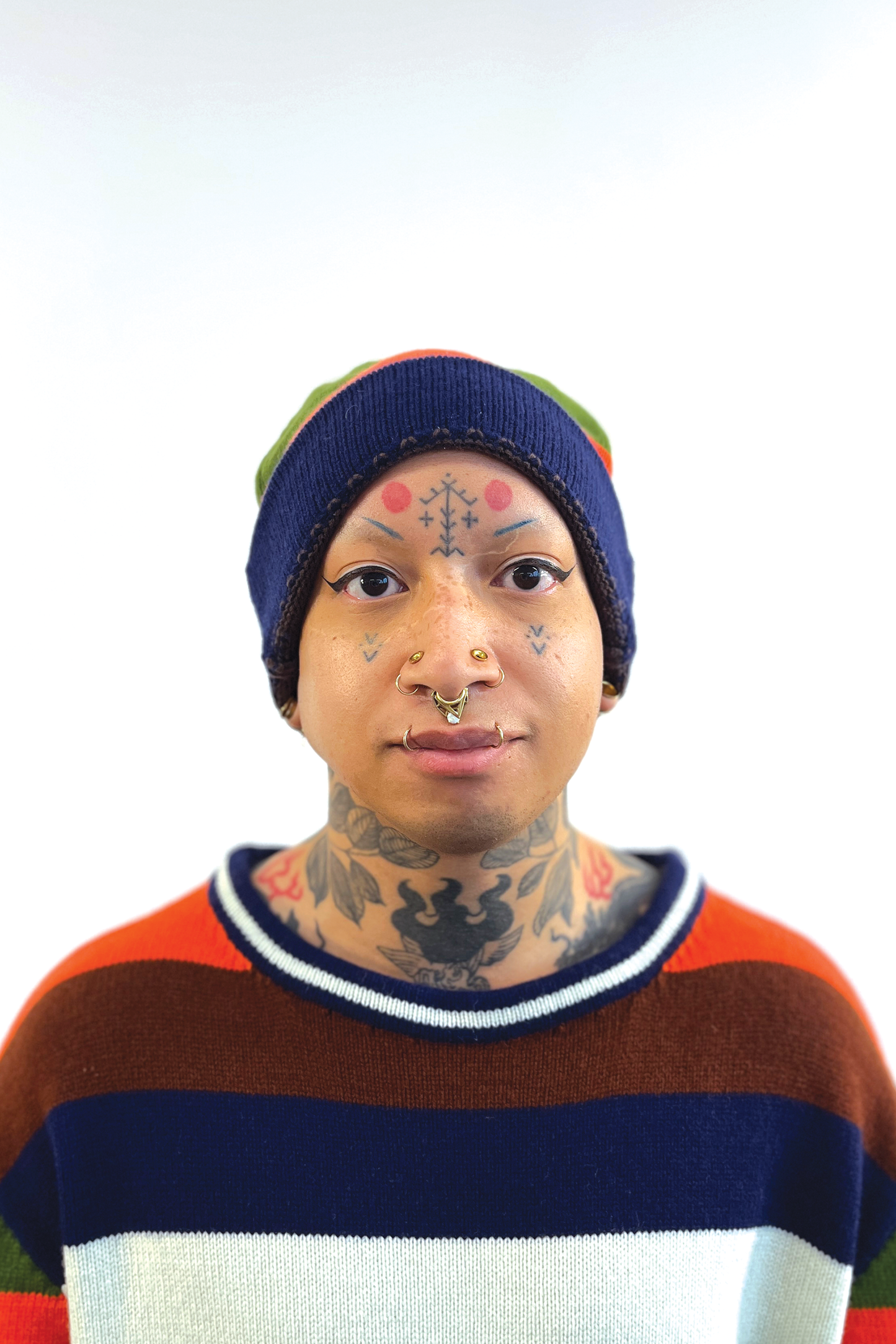 Color Block Beanie // Handmade