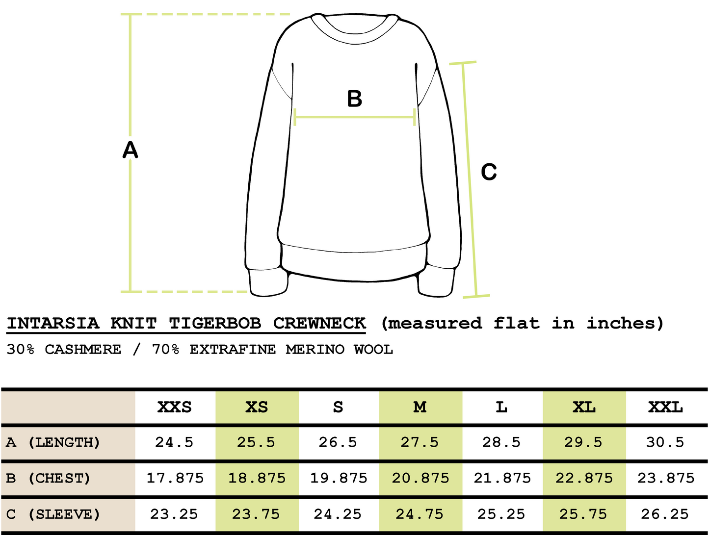 Intarsia Knit Tigerbob Crewneck // White/Midnight