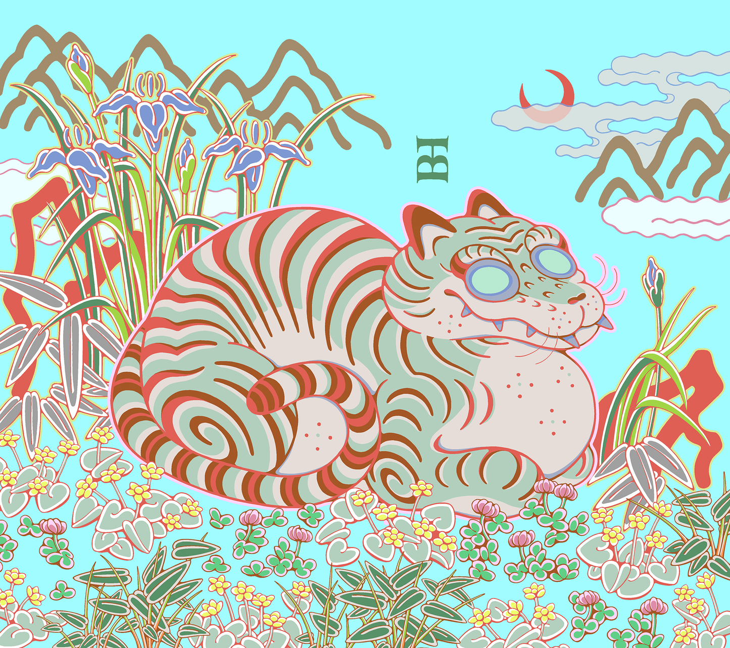 Tigerbob Art Print // Laser Tiger