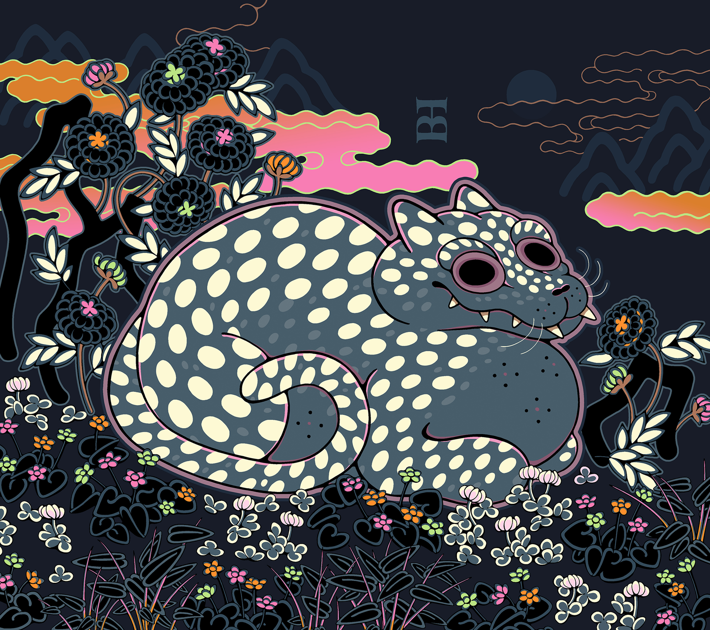 Tigerbob Art Print // Moon Tiger