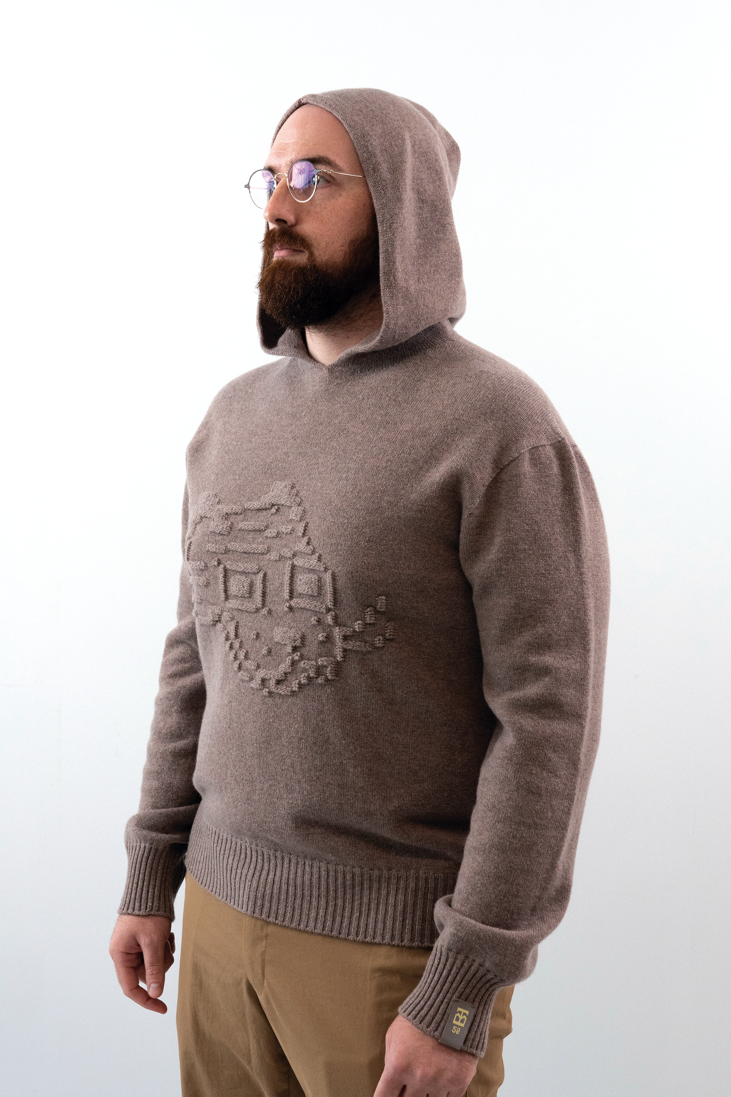 Embossed Tigerbob Hoodie // Pigeon