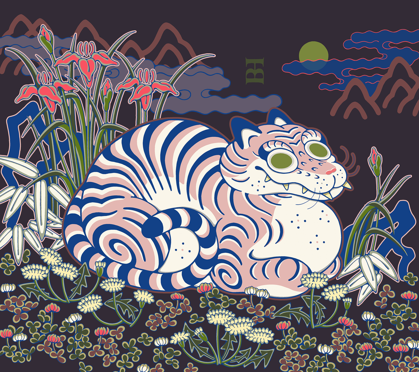 Tigerbob Art Print // Pinky Tiger