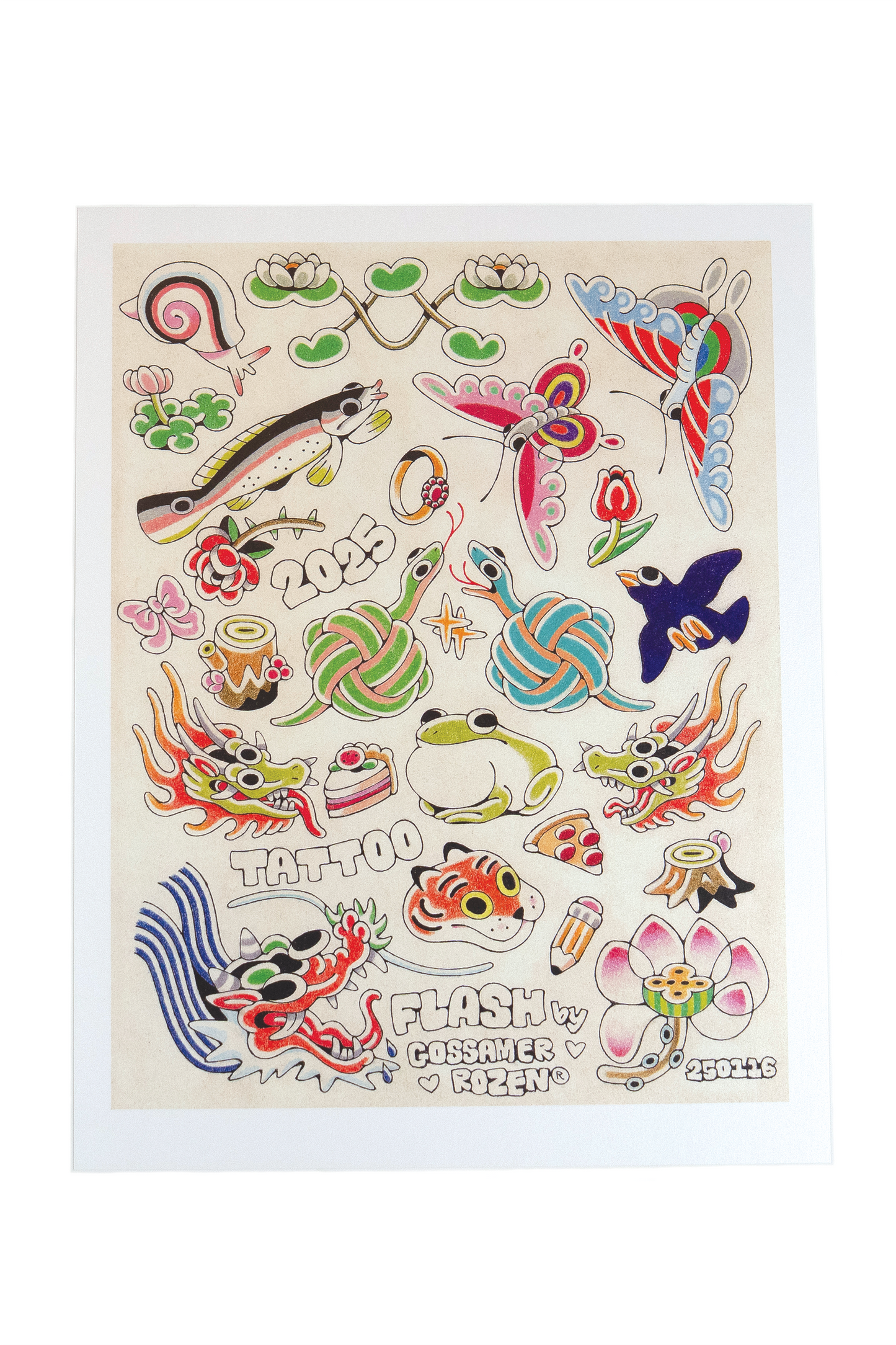 Tattoo Flash Art Print // 250116