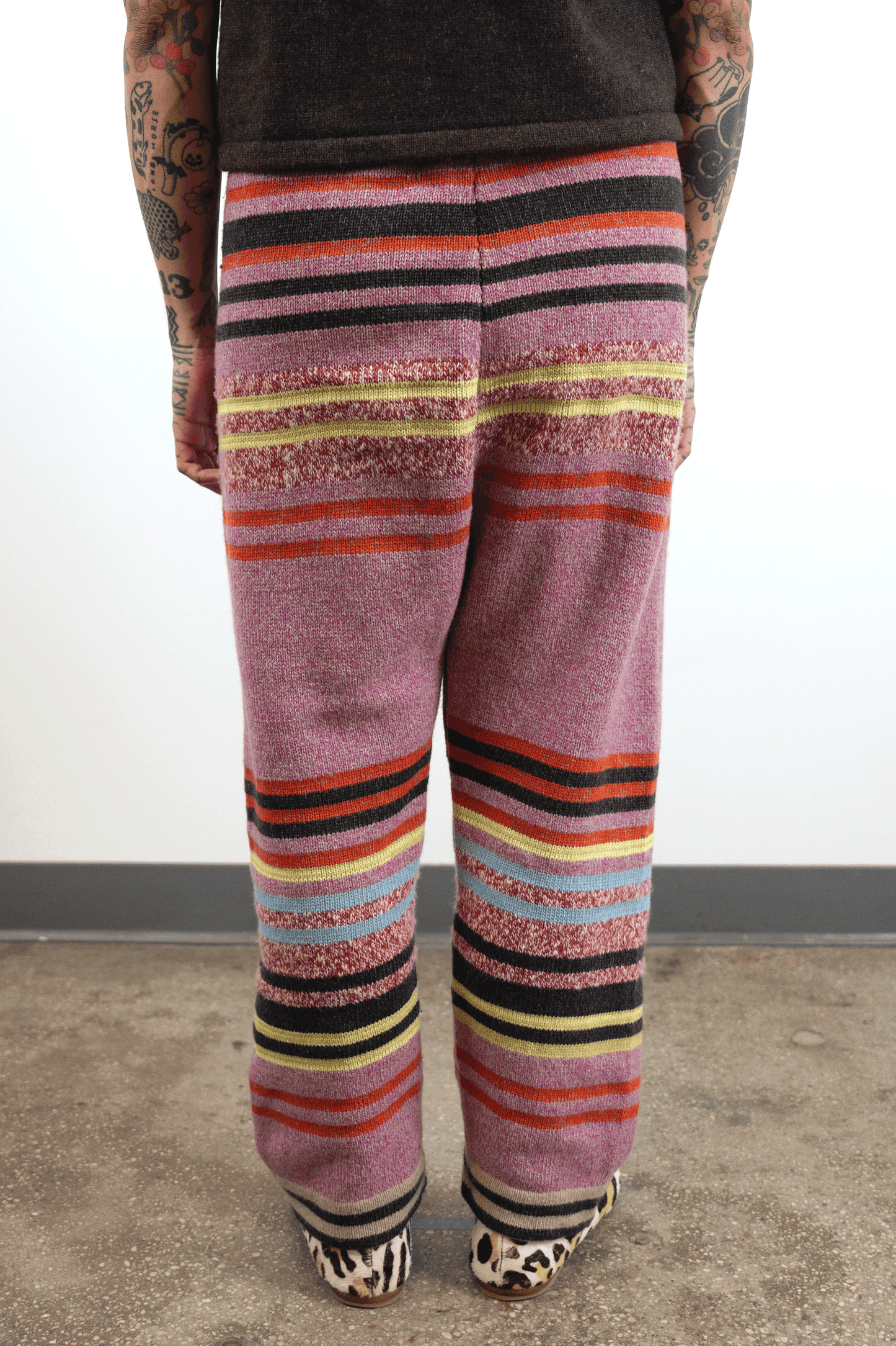 Purple Stratum Striped Lounge Pants // Handmade