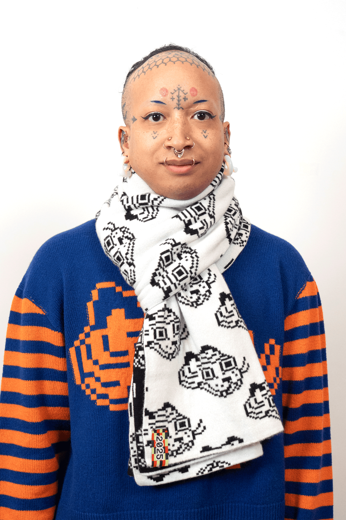 Tigerbob Reversible Scarf // Ink/Paper
