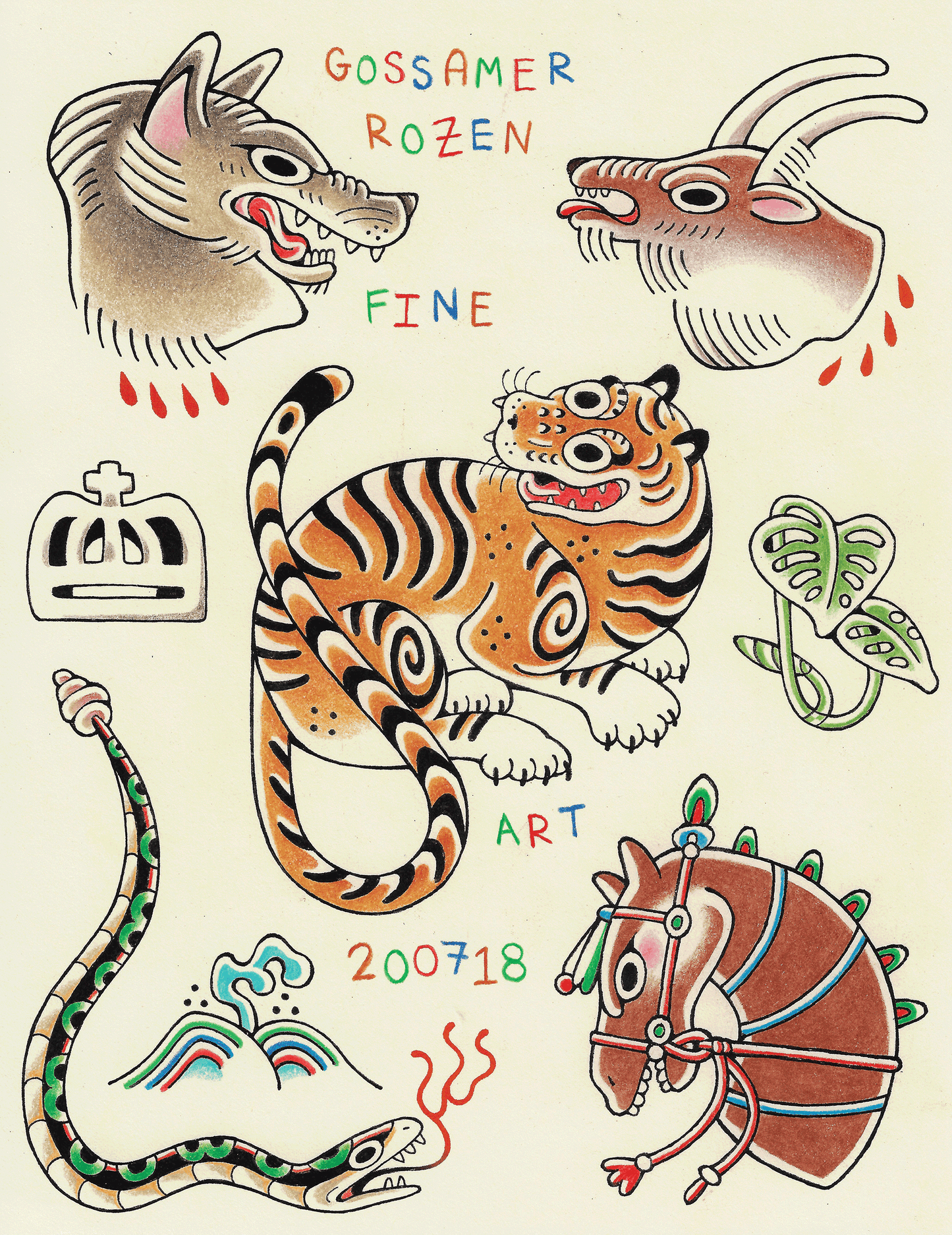 Tattoo Flash Art Print // 200718