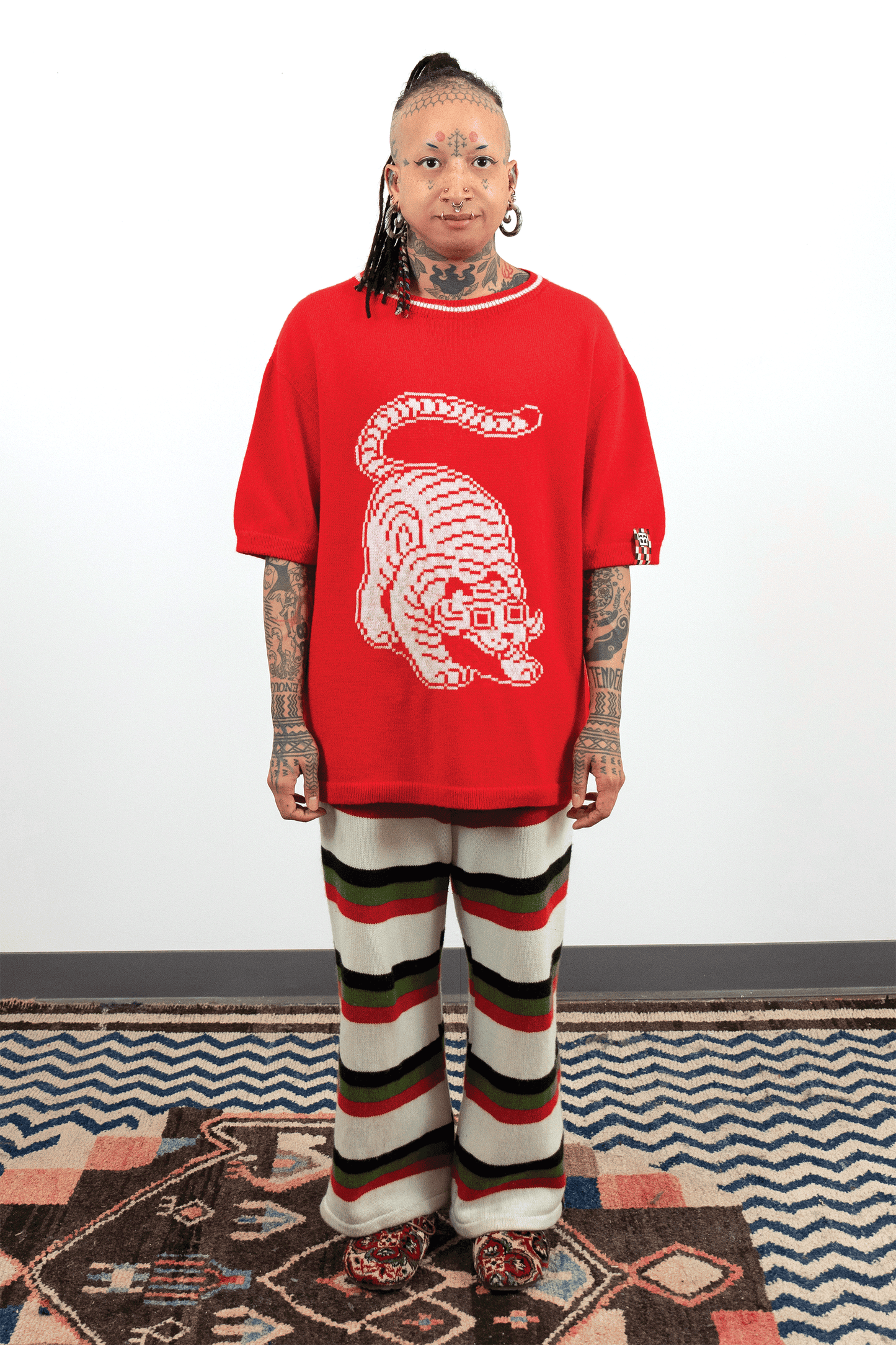 Pounce Tshirt // Fire/Silver