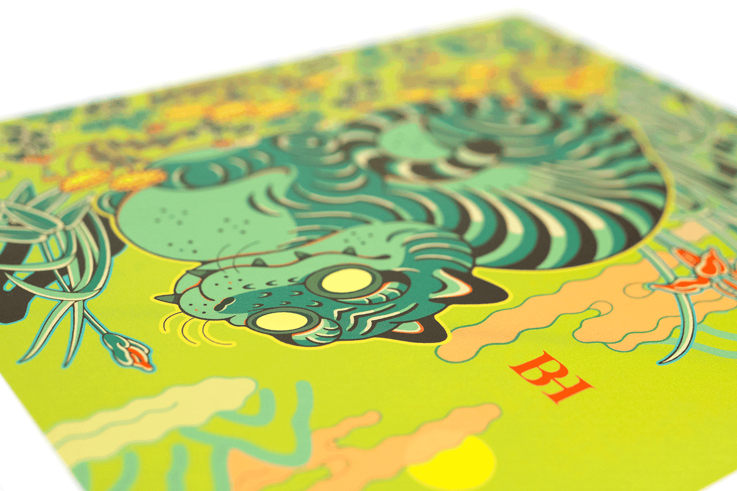 Tigerbob Art Print // Verdant Tiger