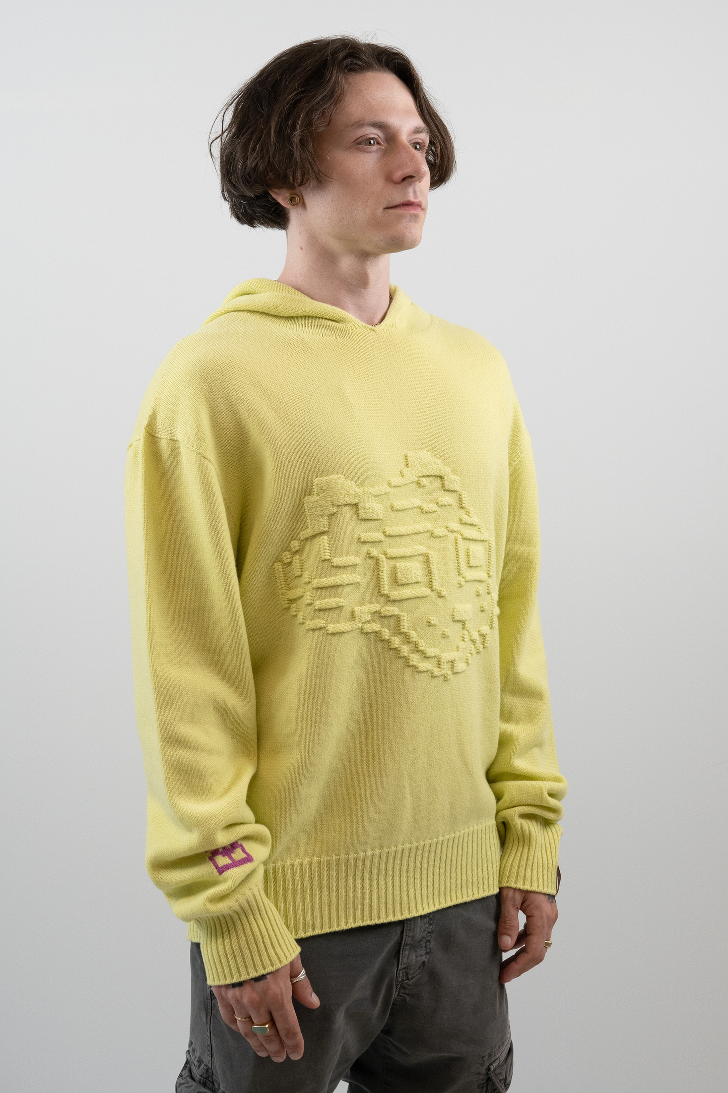 Embossed Tigerbob Hoodie // Pollen