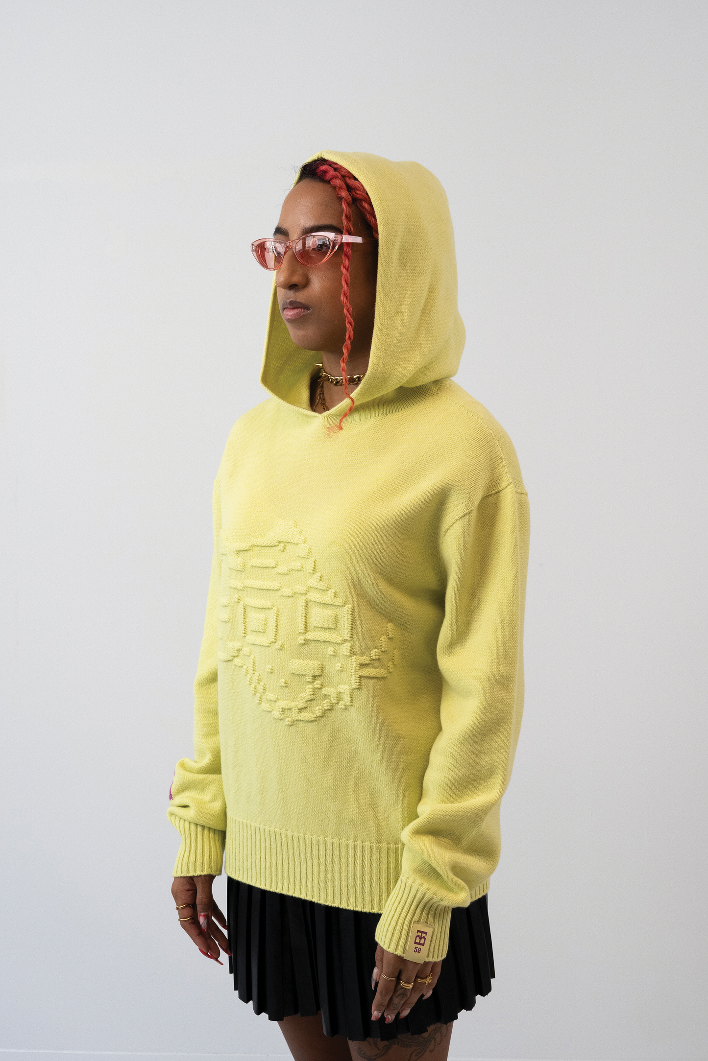 Embossed Tigerbob Hoodie // Pollen