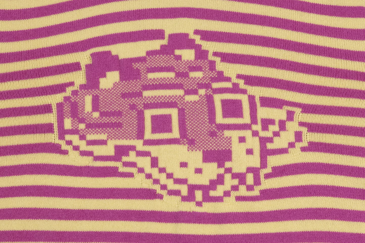 Super Striped - Jacquard Tigerbob Hoodie // Orchid/Pollen