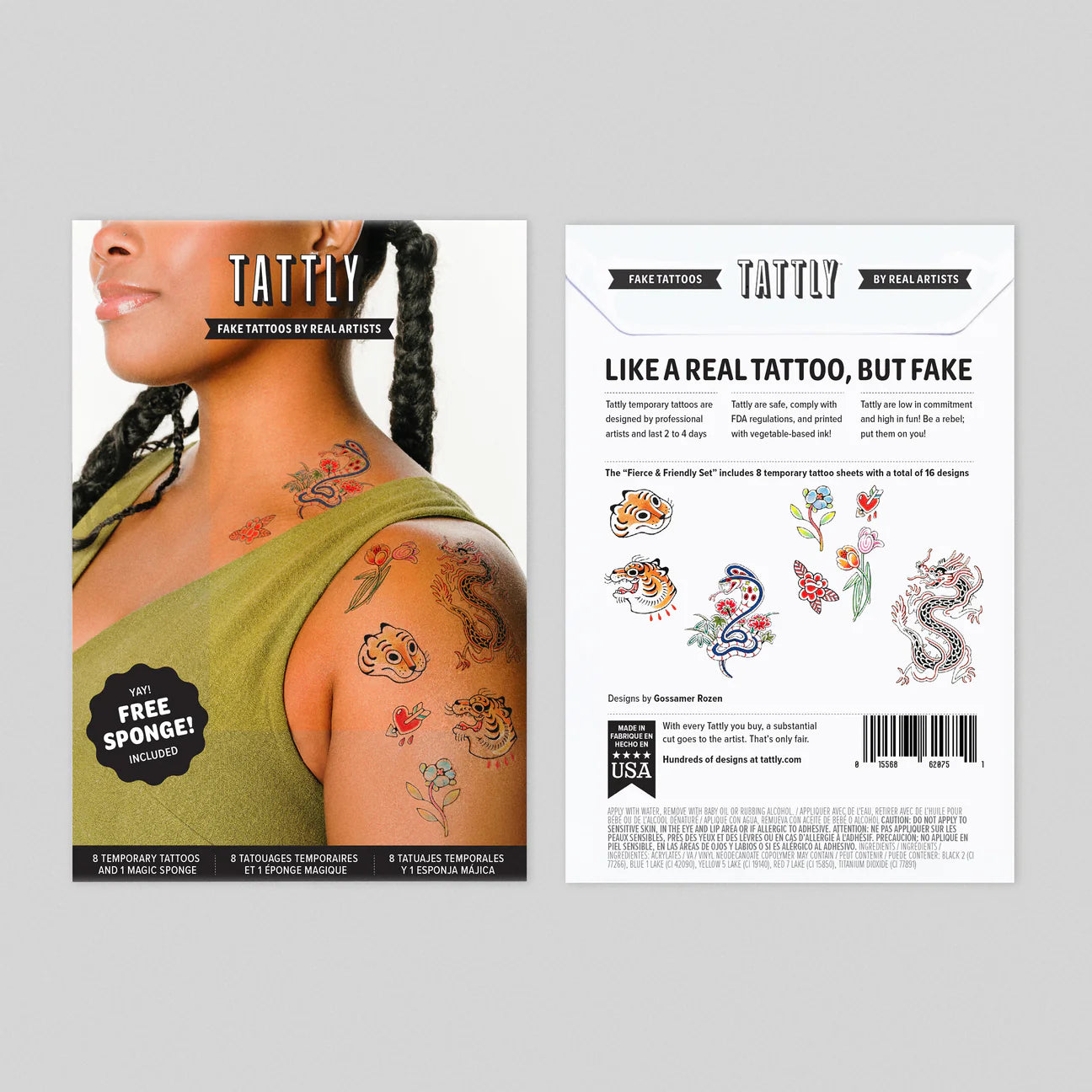Fierce & Friendly Set // Temporary Tattoos by Tattly