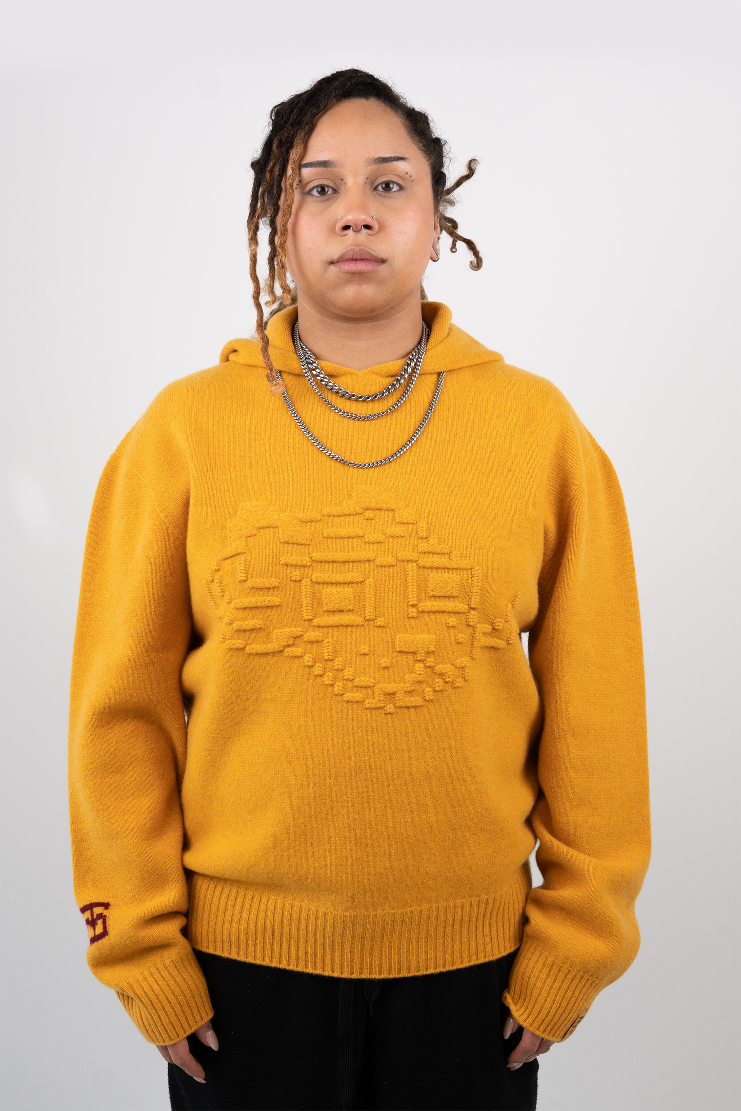 Embossed Tigerbob Hoodie // Ochre