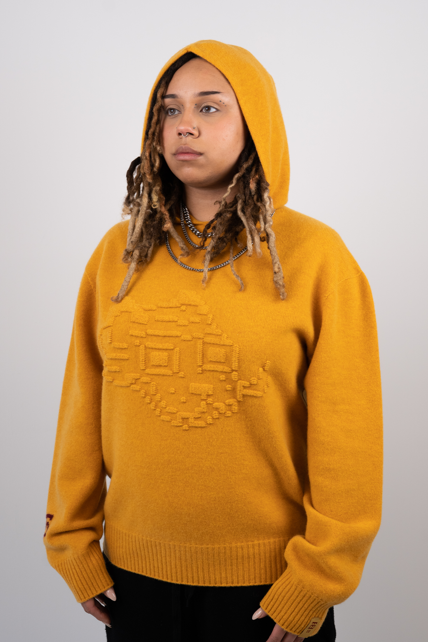 Embossed Tigerbob Hoodie // Ochre