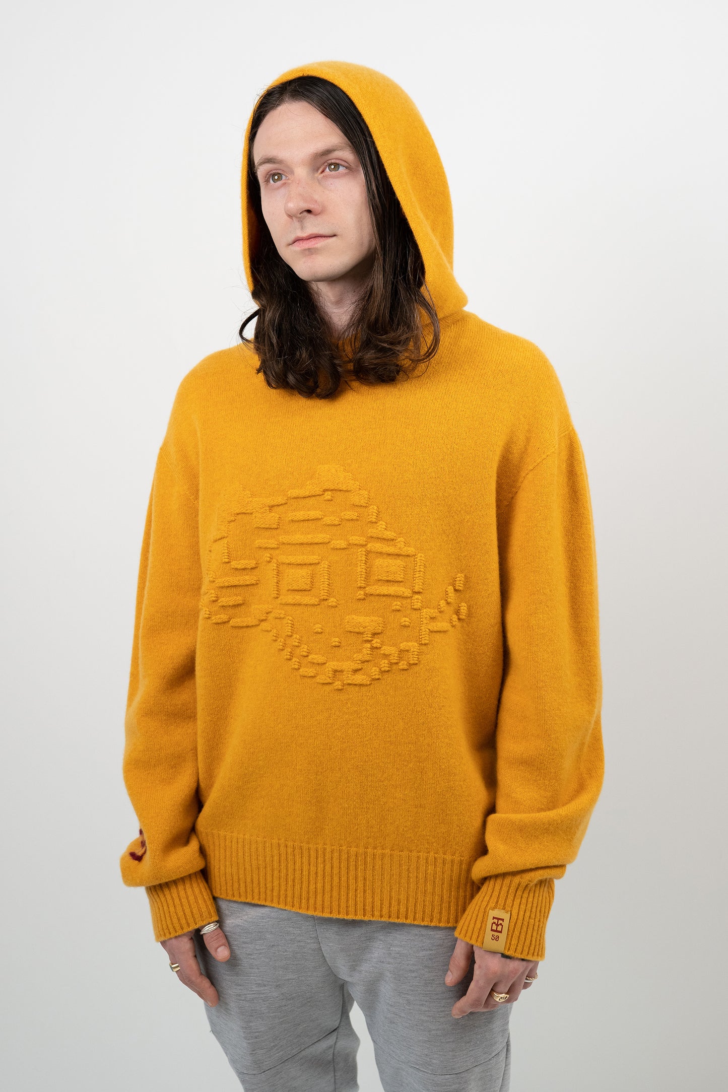 Embossed Tigerbob Hoodie // Ochre