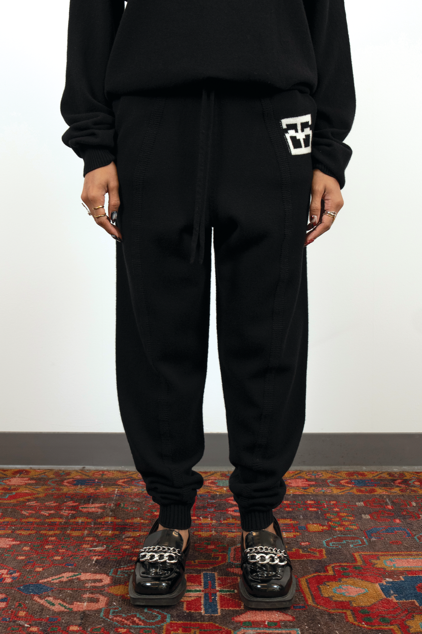 Monogram Joggers // Black/White