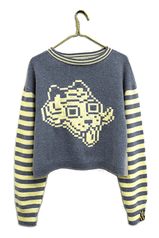 Tigerbob Cropped Sweater // Cloud/Sun