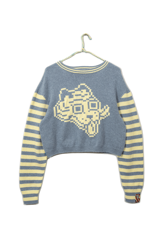 Tigerbob Cropped Sweater // Cloud/Sun