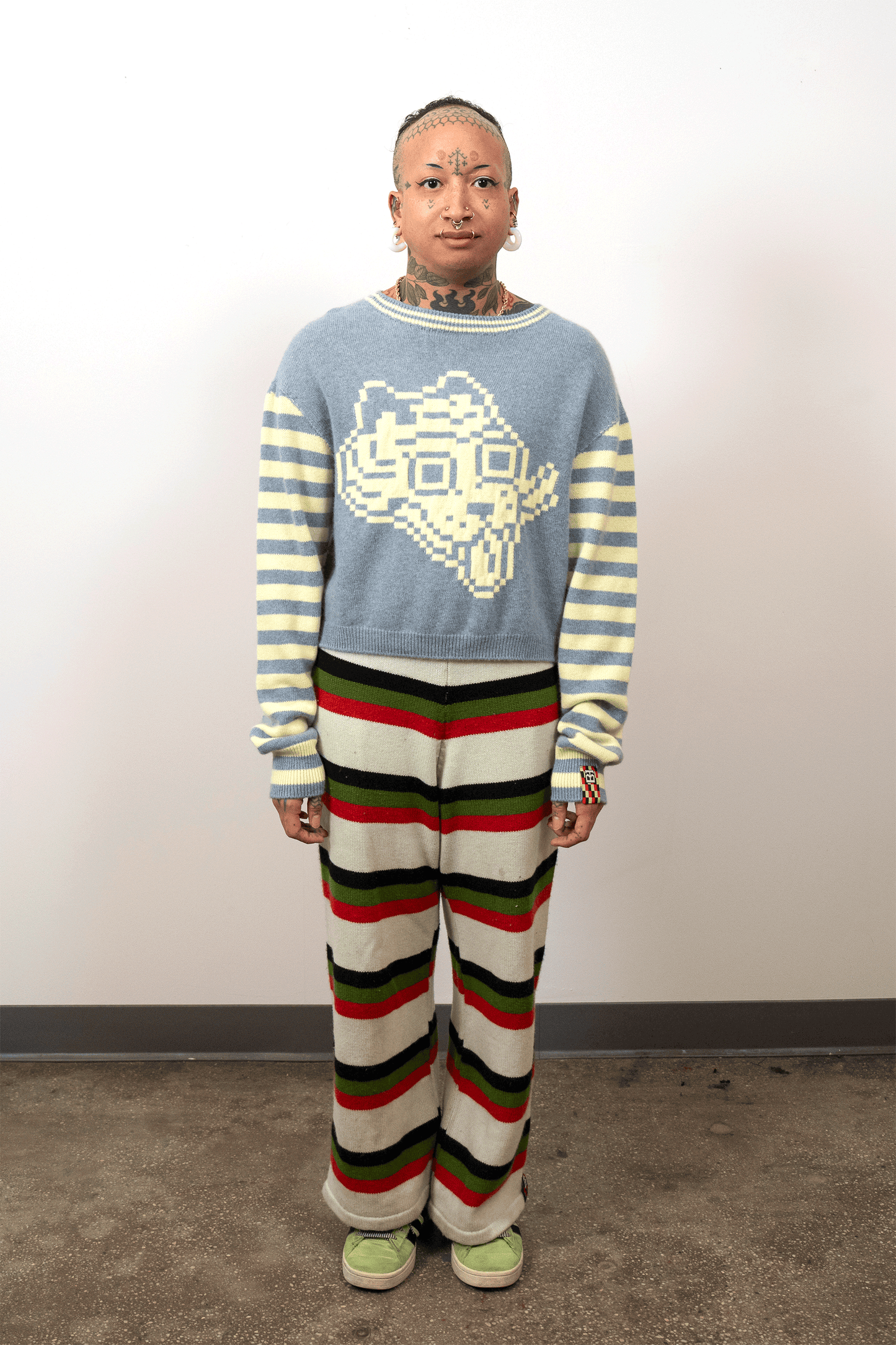 Tigerbob Cropped Sweater // Cloud/Sun