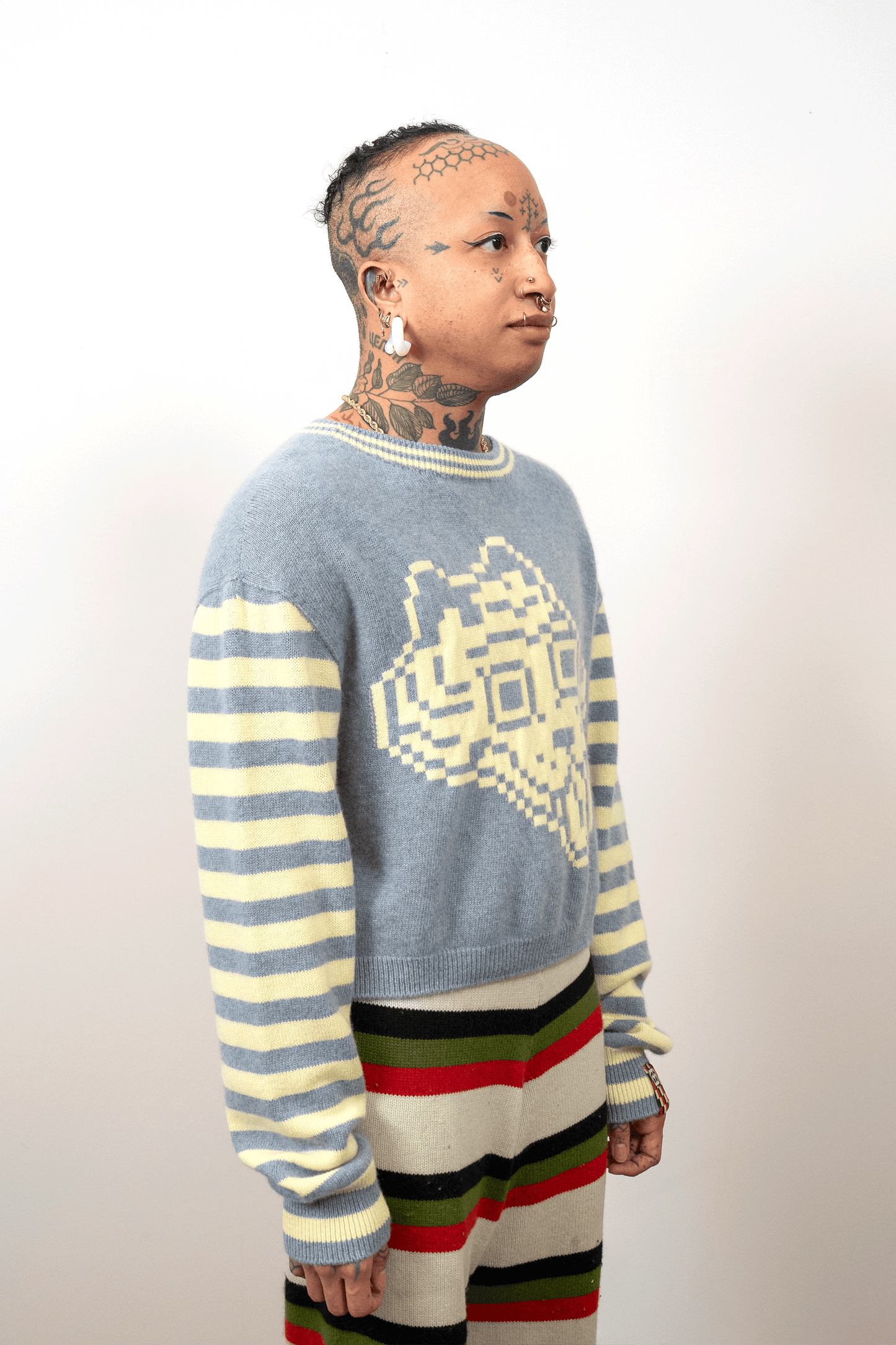 Tigerbob Cropped Sweater // Cloud/Sun