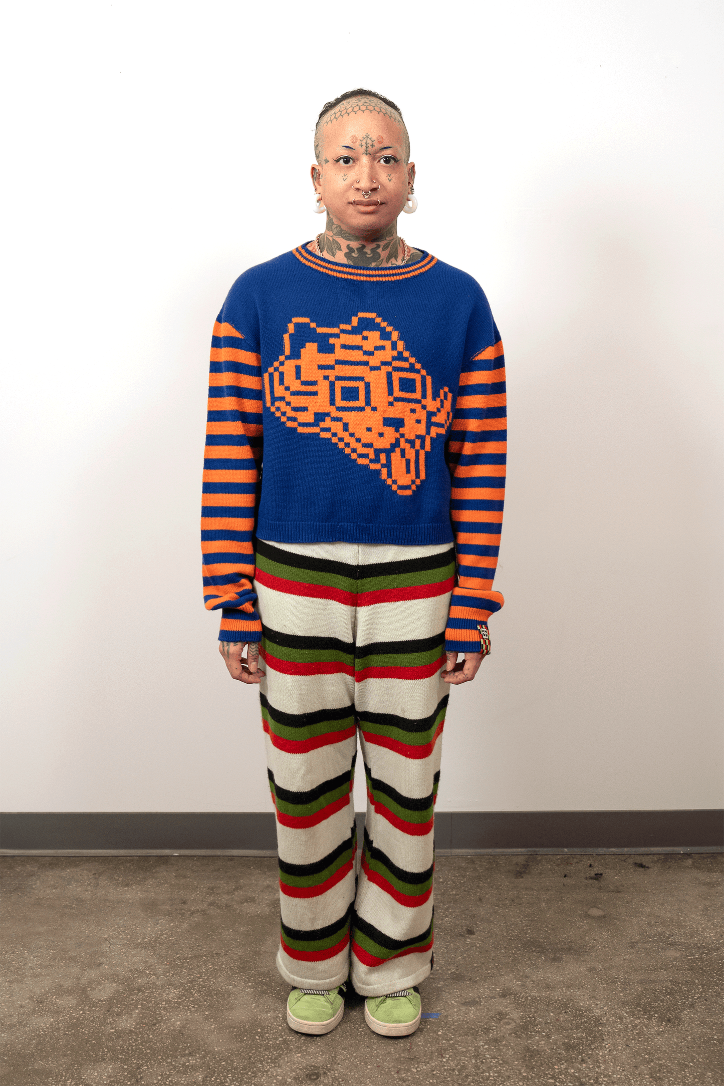 Tigerbob Cropped Sweater // Dusk/Lantern