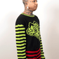 Tigerbob Cropped Sweater // Ink/Lime