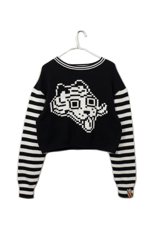 Tigerbob Cropped Sweater // Ink/Paper