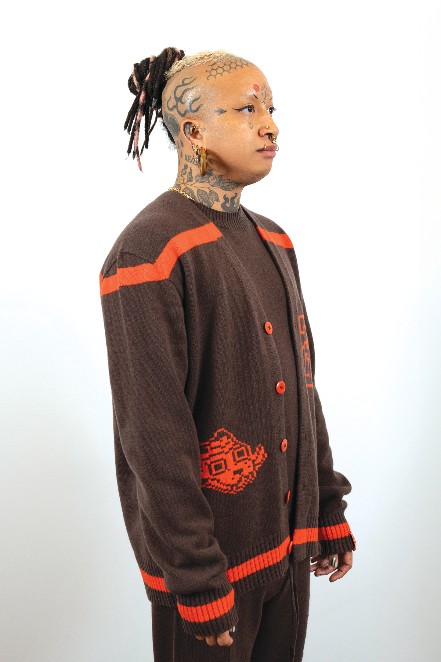 Jacquard Varsity Cardigan // Dormant/Gourd