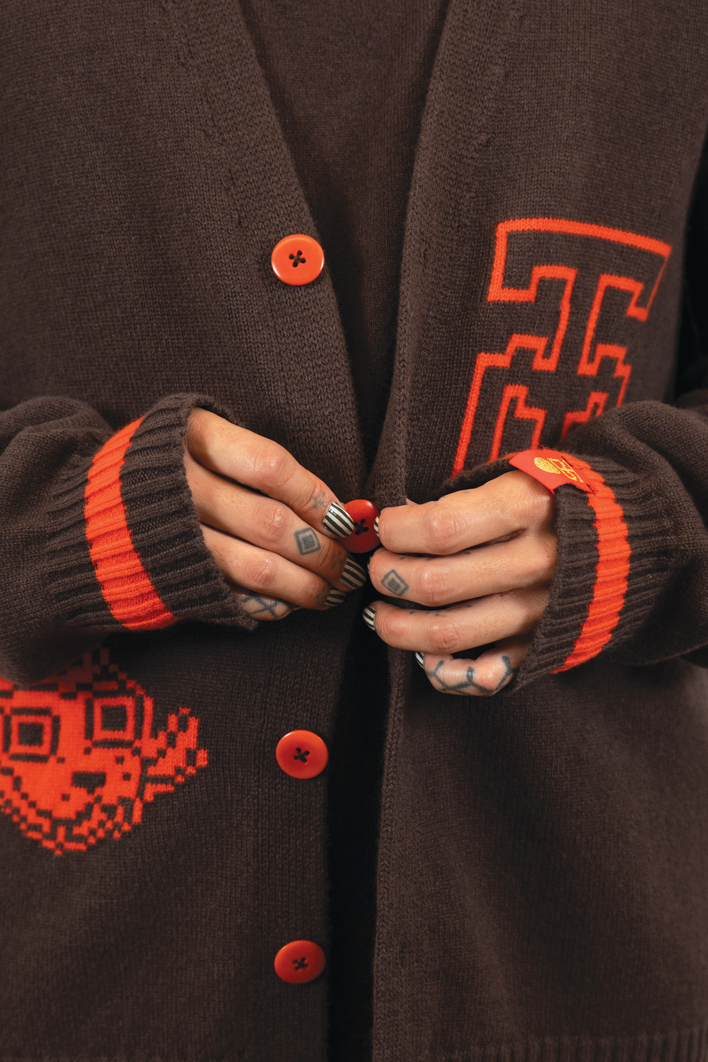 Jacquard Varsity Cardigan // Dormant/Gourd