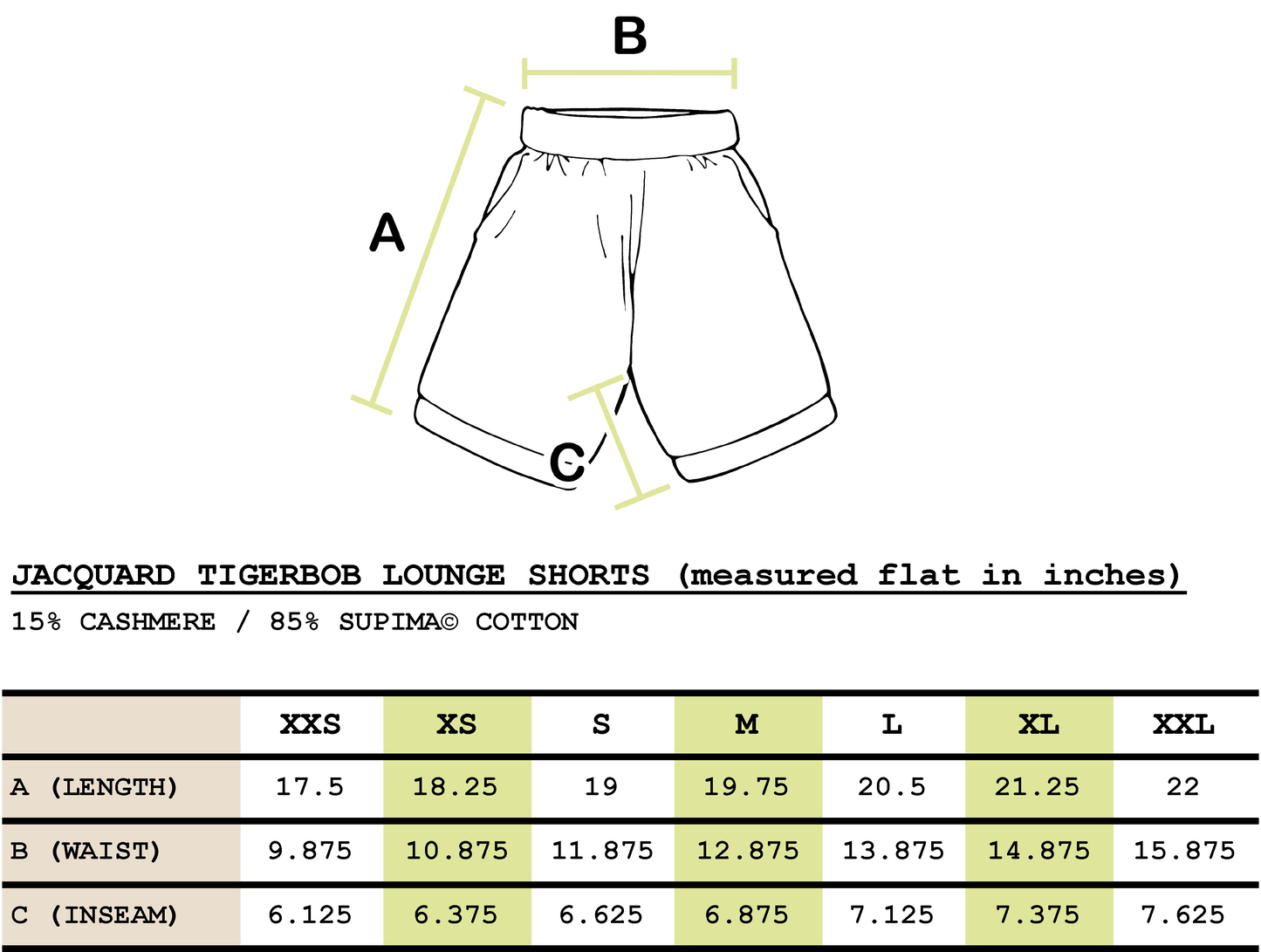 Jacquard Tigerbob Lounge Shorts // Soot/Clover