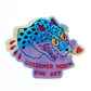 Blue Leopard Stickers // Holographic