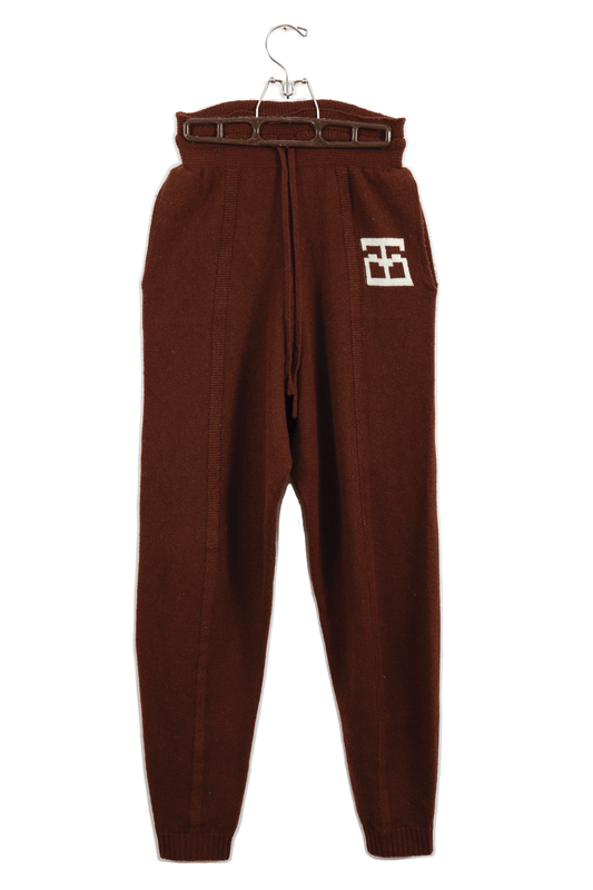 Monogram Joggers // Mahogany/Frost