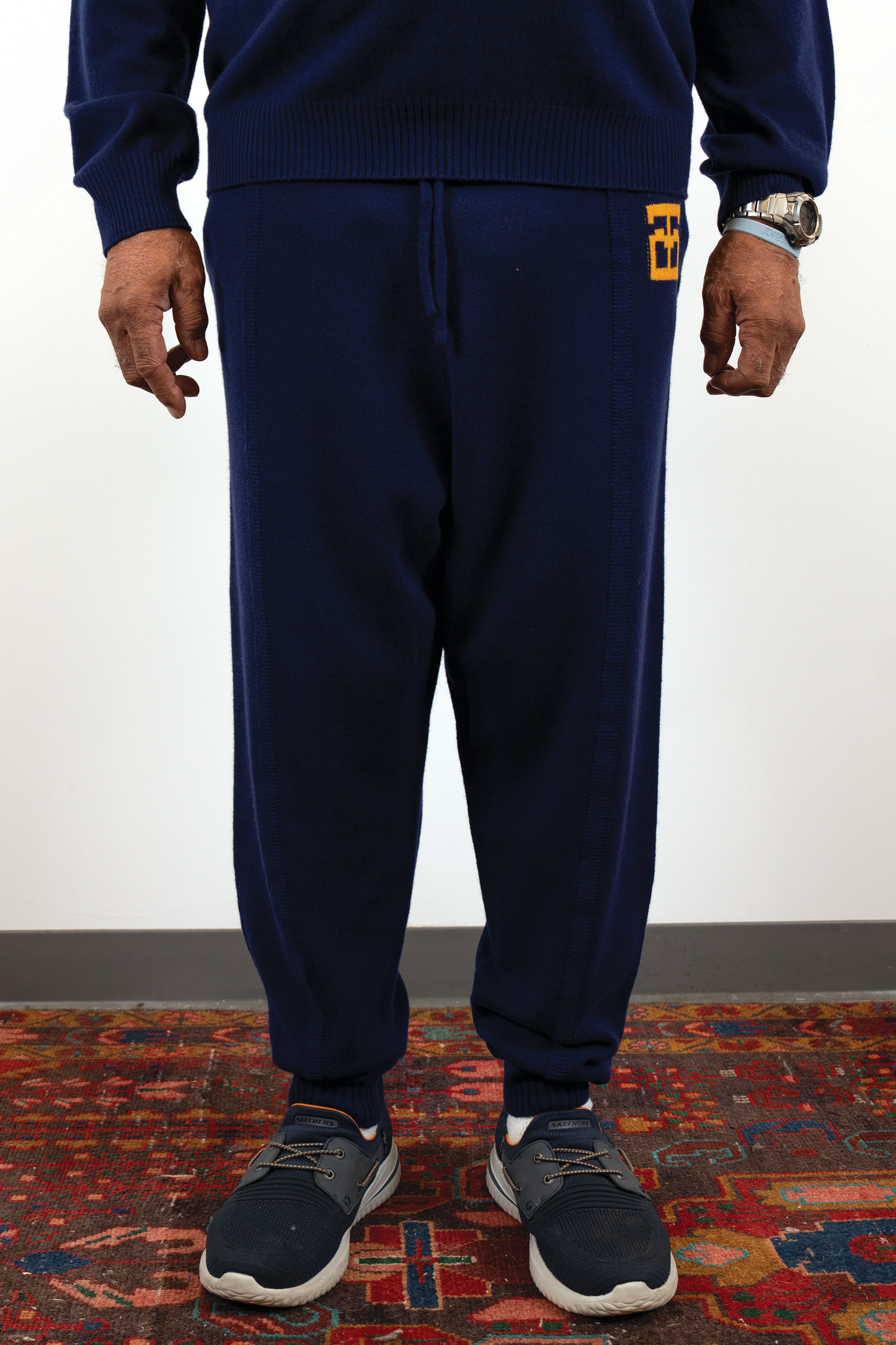 Monogram Joggers // Midnight/Ochre