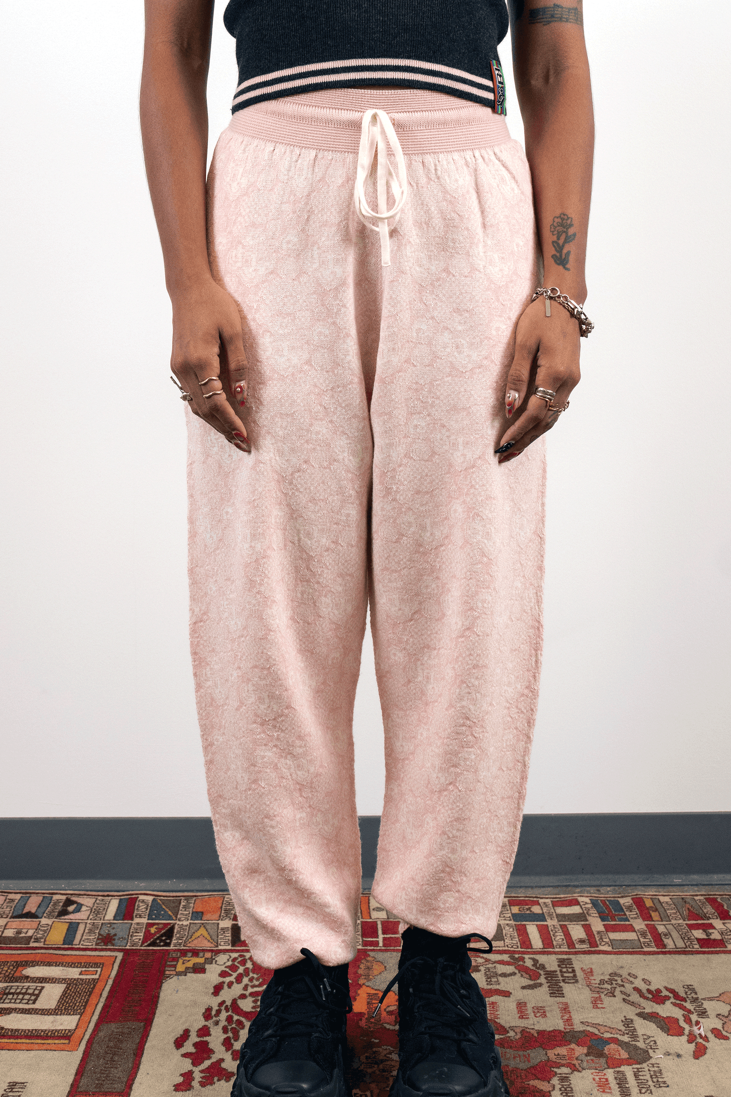 Jacquard Tigerbob Lounge Pants // Momo/Eggshell