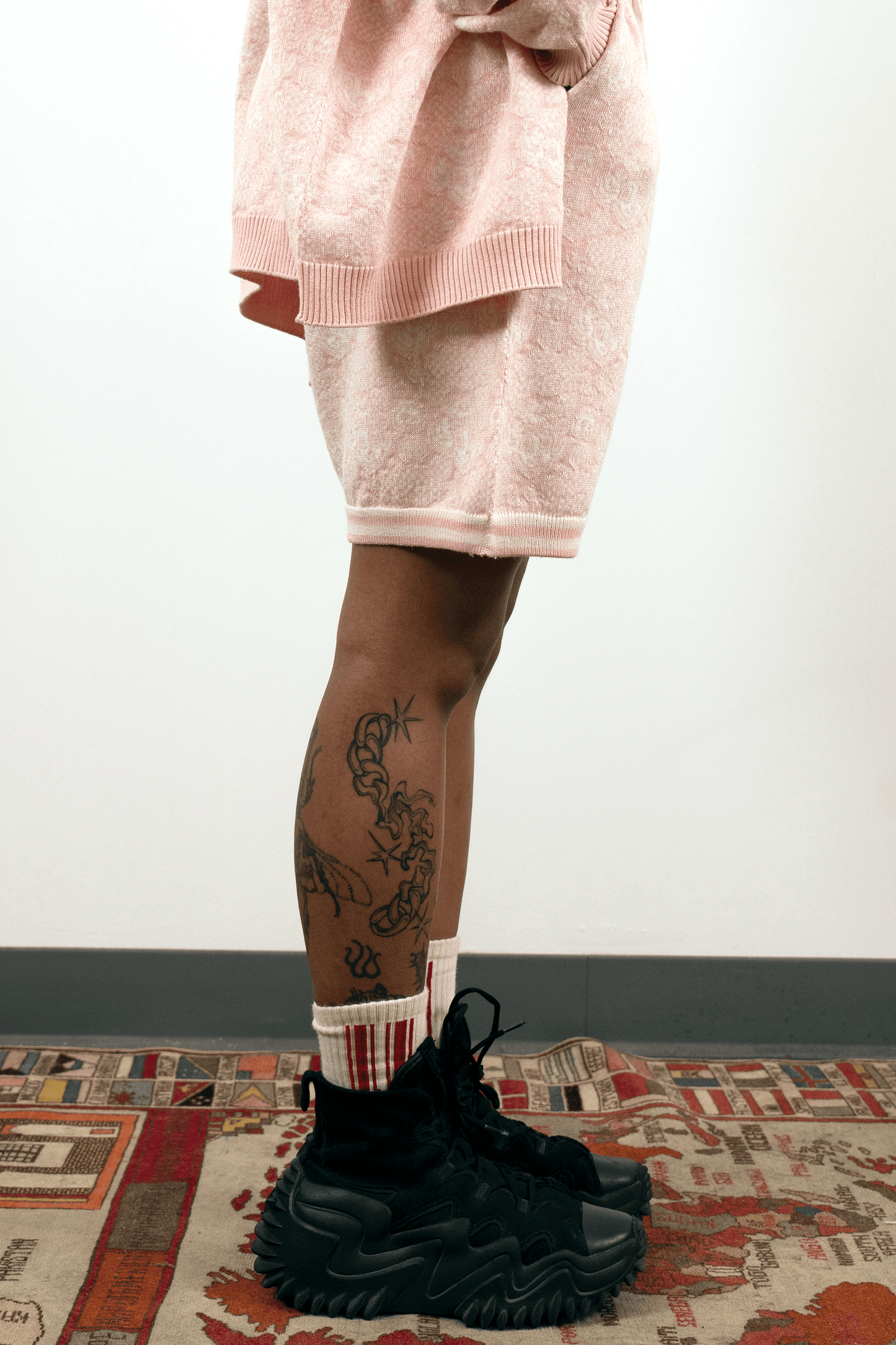 Jacquard Tigerbob Lounge Shorts // Momo/Eggshell