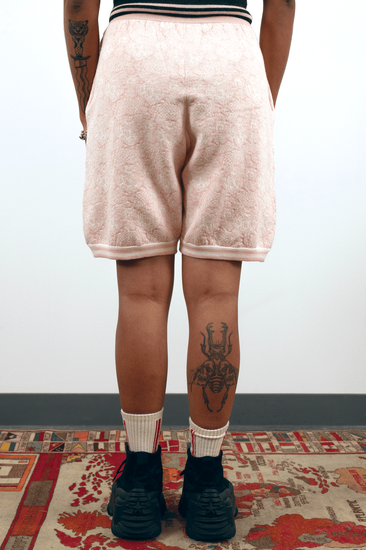 Jacquard Tigerbob Lounge Shorts // Momo/Eggshell