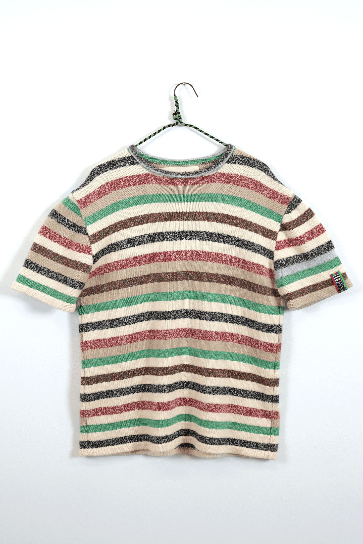 Muted Marled Striped Tshirt // OOAK