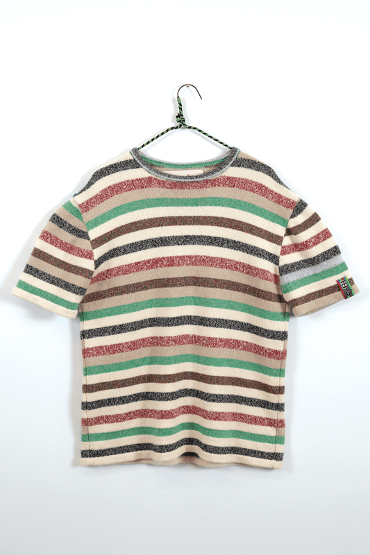 Muted Marled Striped Tshirt // OOAK