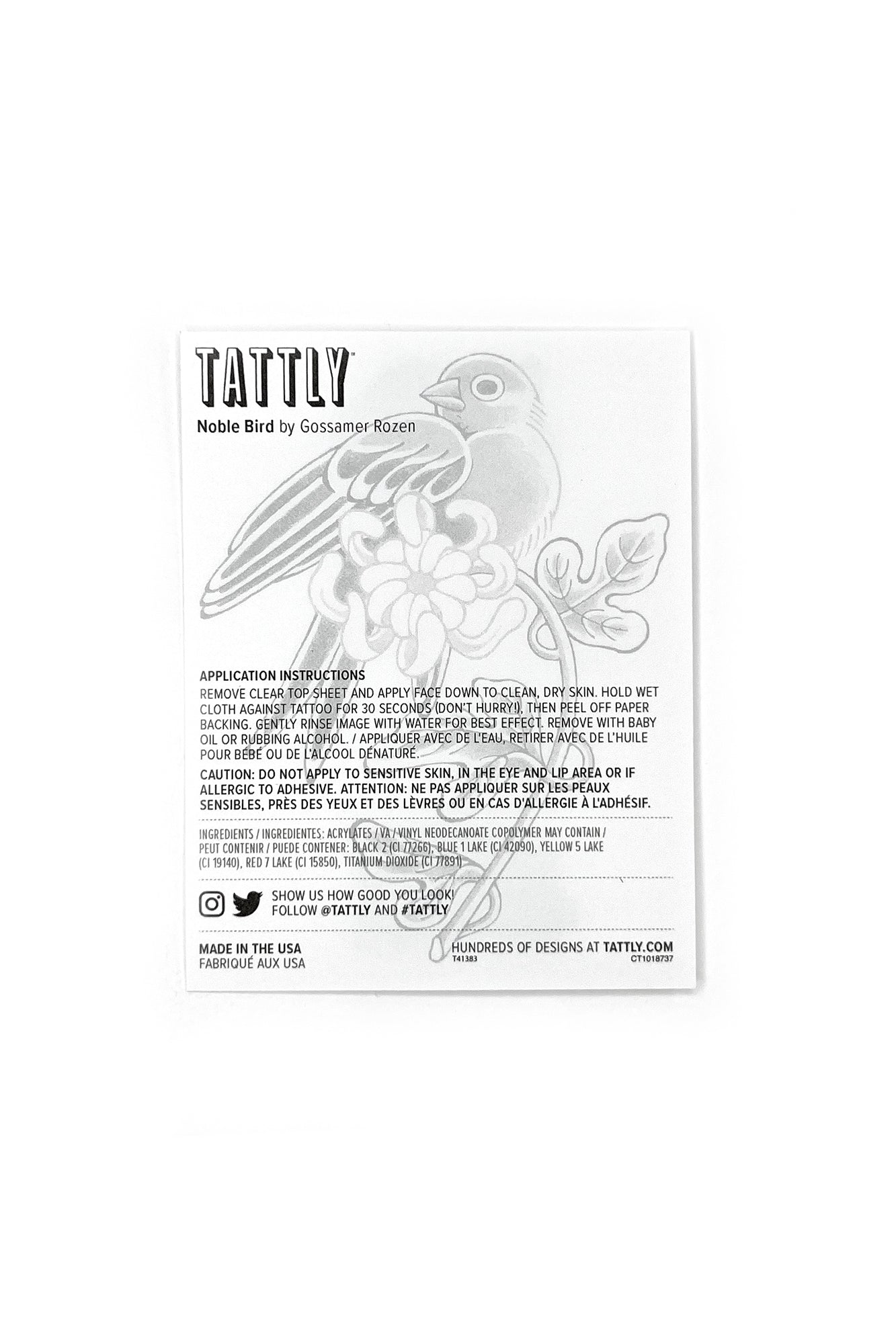 COMING SOON - Noble Bird // Temporary Tattoos by Tattly