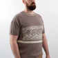 Intarsia Knit Boxy Tshirt // Pigeon/Frost