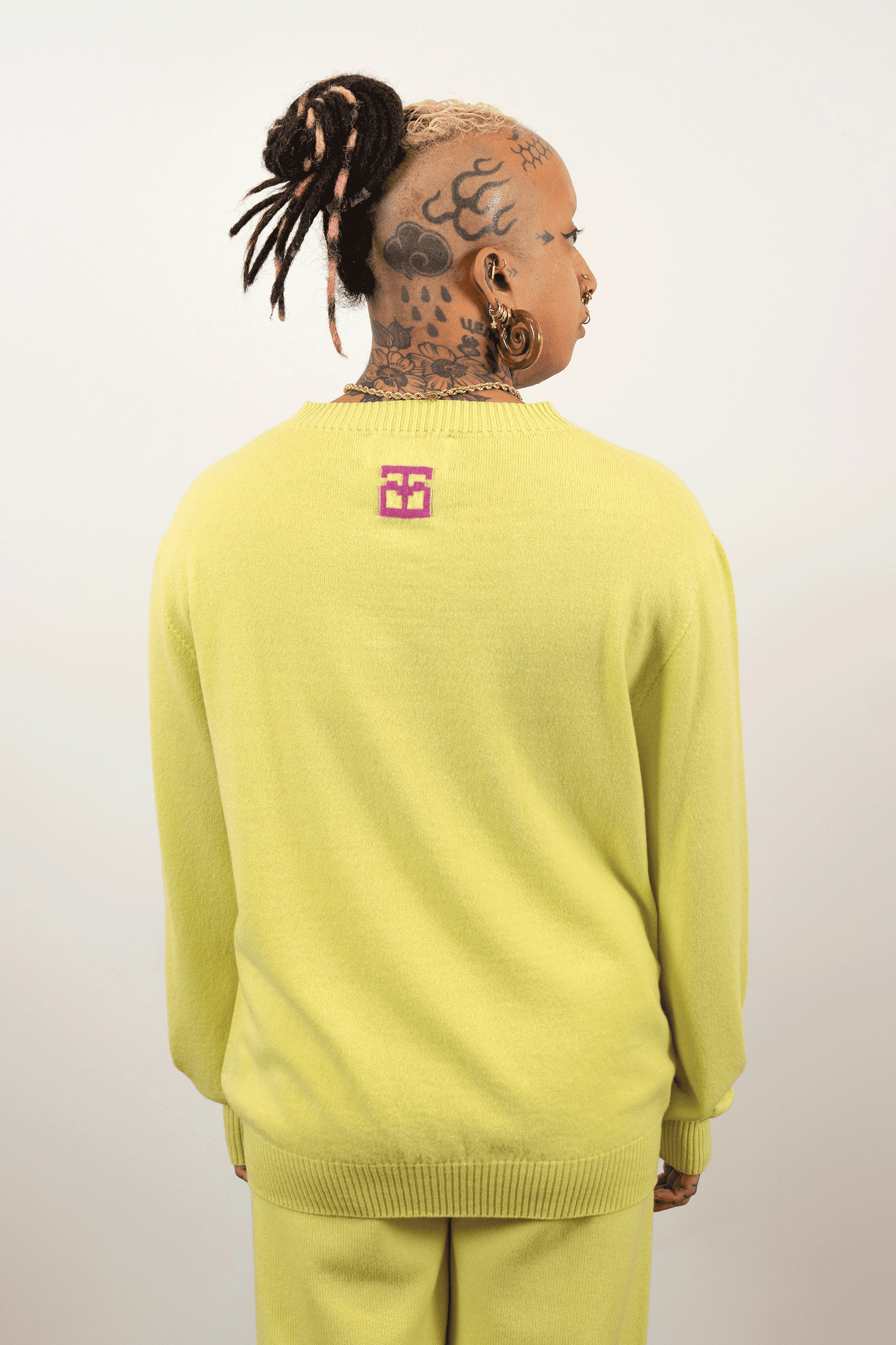 Monogram Crewneck // Pollen/Orchid