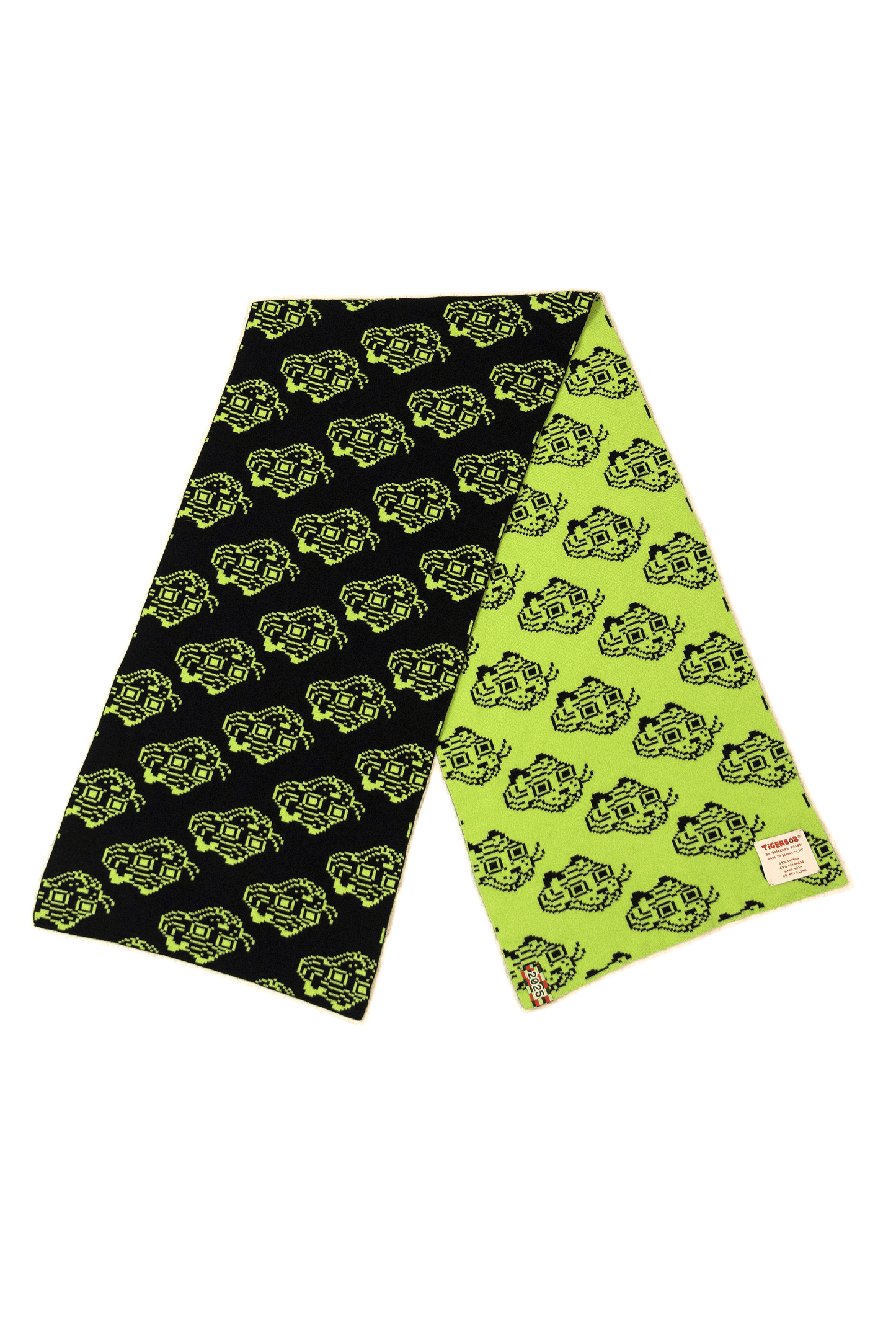 Tigerbob Reversible Scarf // Ink/Lime