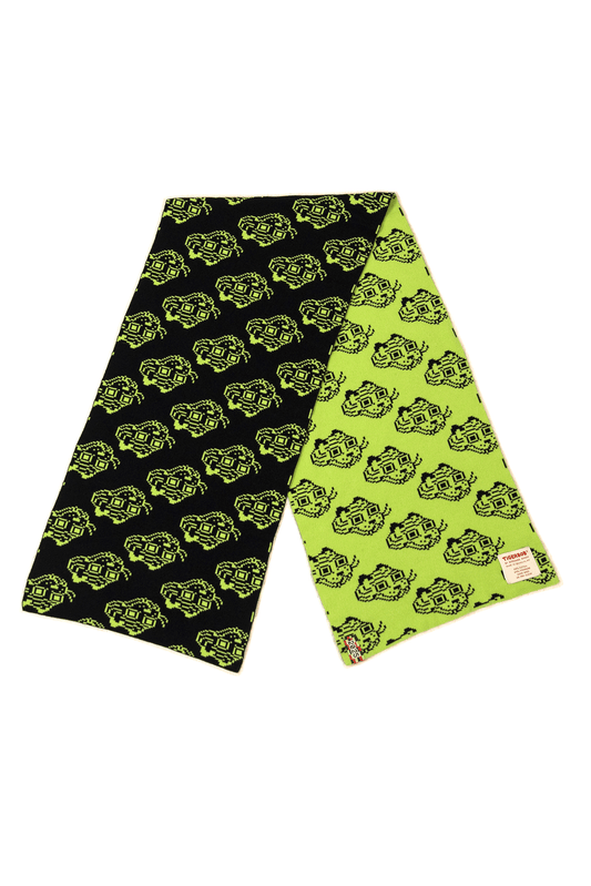 Tigerbob Reversible Scarf // Ink/Lime