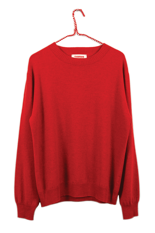 Monogram Crewneck // Scarlet/Cream