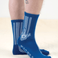 Tigerbob Long Eyes Athletic Socks // Blue/White